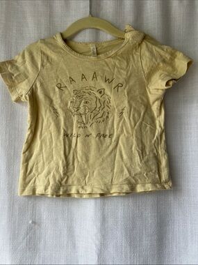 Rylee + Cru Kids' Butter Yellow 'Raaawr' Graphic Tee 12-18M